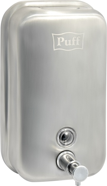 1402.097 Дозатор для жидкого мыла из нерж стали матовый антивандальный 8615m PUFF  - Вид №9