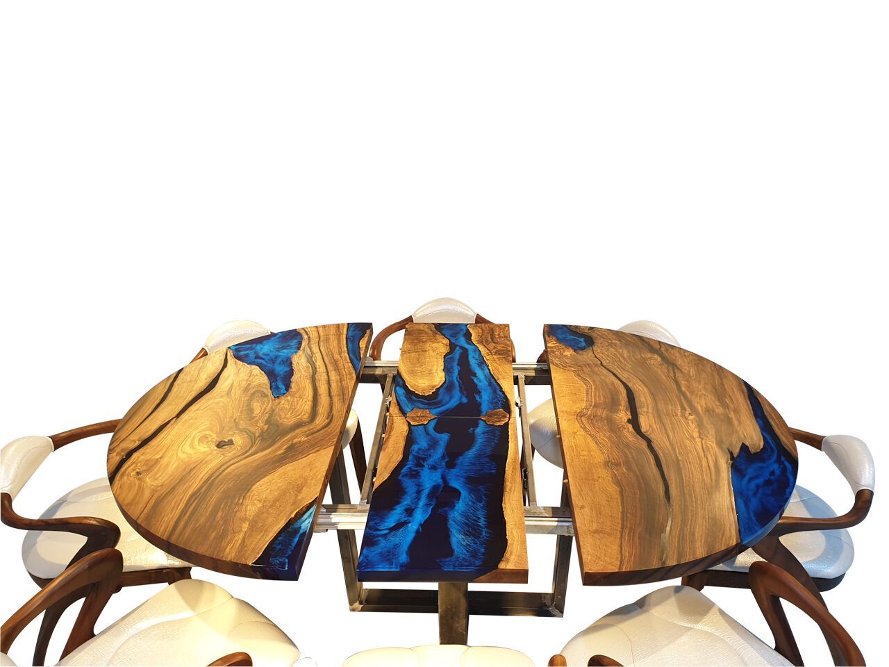 Круглый стол из смолы и орехового дерева Legnor LEG2408761 ARCH-00152083 - Вид №4