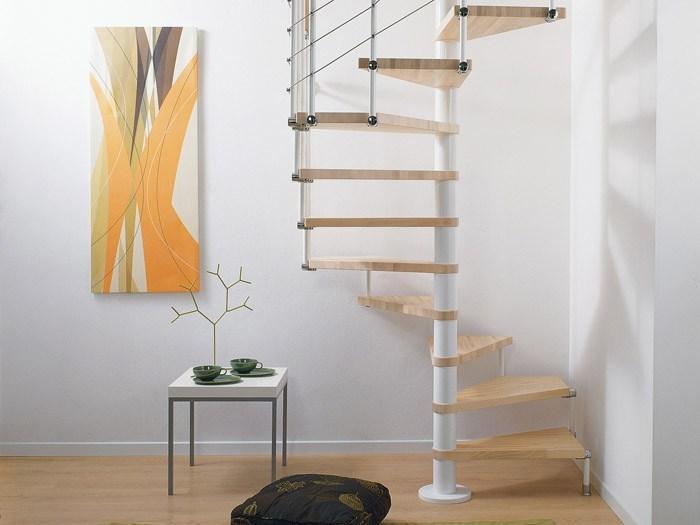 Fontanot Винтовая лестница из стали и дерева квадратного плана Pixima sun-id-1347290 - Вид №5