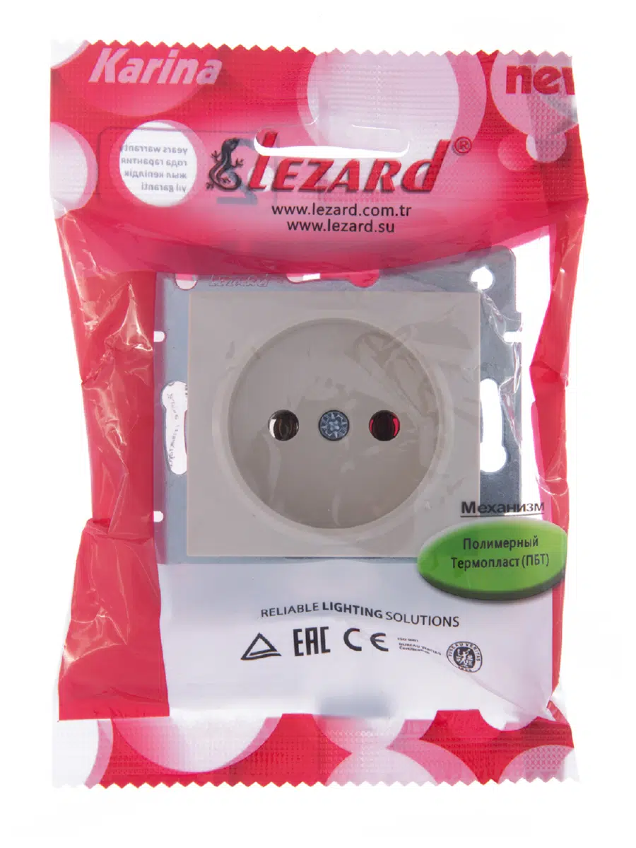 KARINA Розетка бз кремовый LEZARD 707-0388-121В - Вид №9