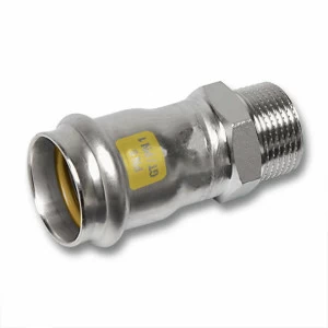617243G281 SANHA 17243G пр.-фит. газ, нерж.сталь, ниппель переходной ВПр-НР 28x1 мм
