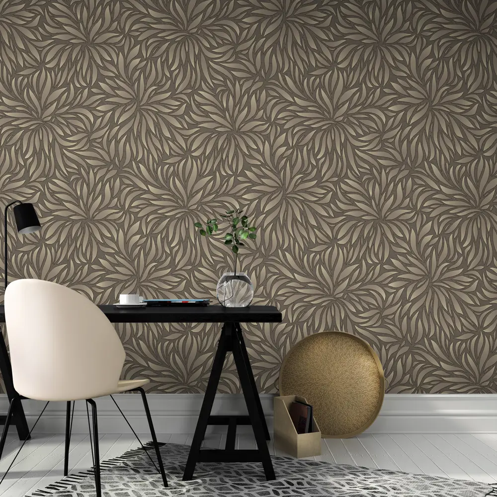 Обои флизелиновые Euro Decor Grace коричневые 1.06 м 3446-6 81961358 STLM-2099870 - Вид №2