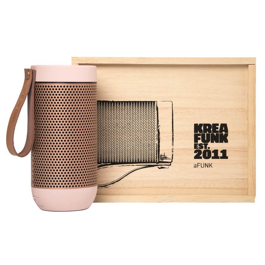 Колонка беспроводная с ремешком aFUNK, светло-розовая с бронзой KREAFUNK KFCD03 - Вид №5