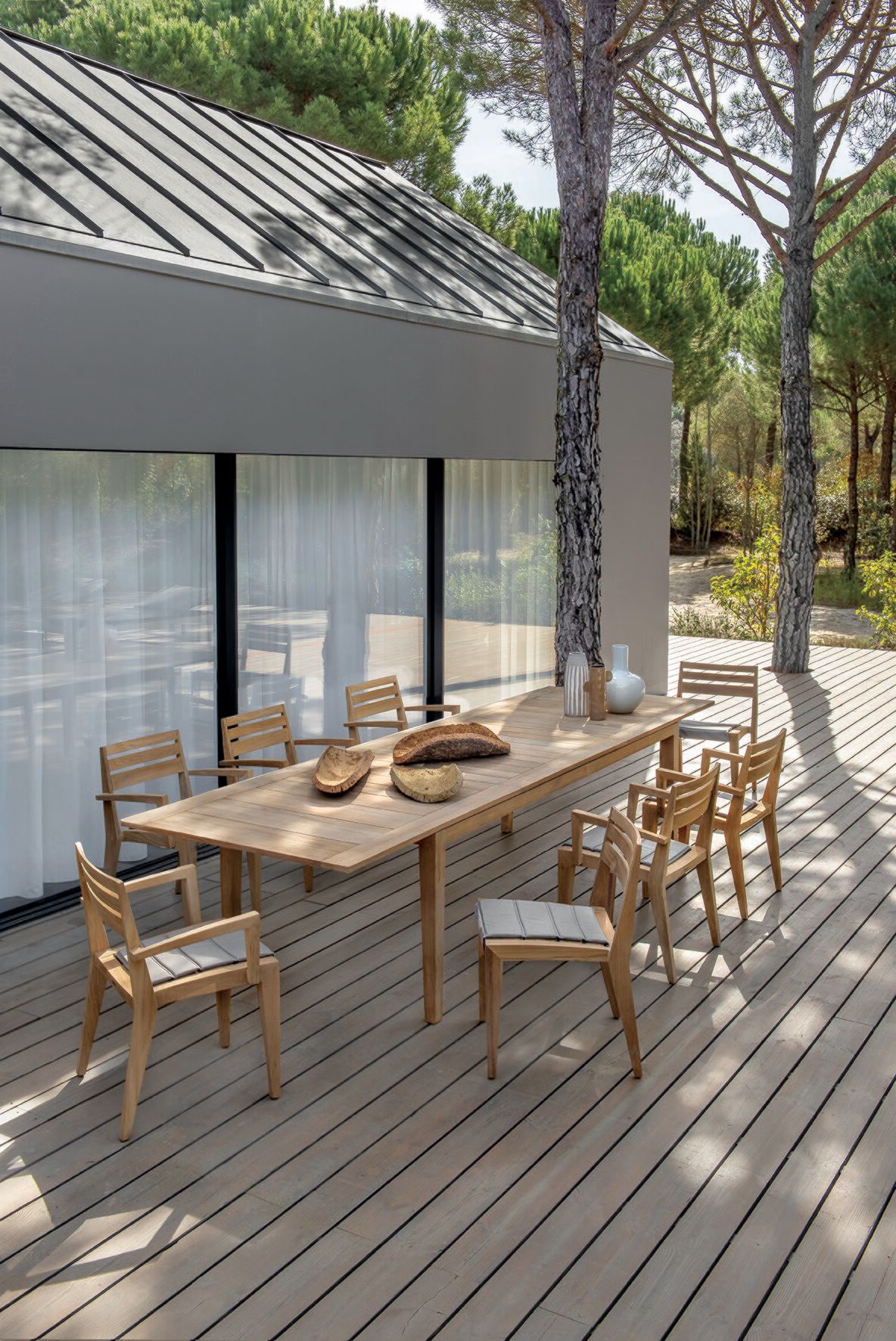 Стул для сада из тикового дерева Ethimo Рибо ARCH-00079613 - Вид №1