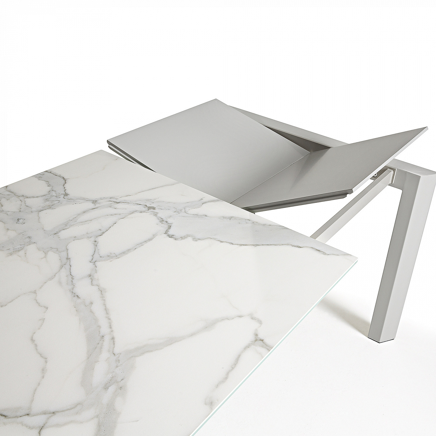 051220 Стол Atta 160 (220) x90 керамика белый La Forma Axis - Вид №2