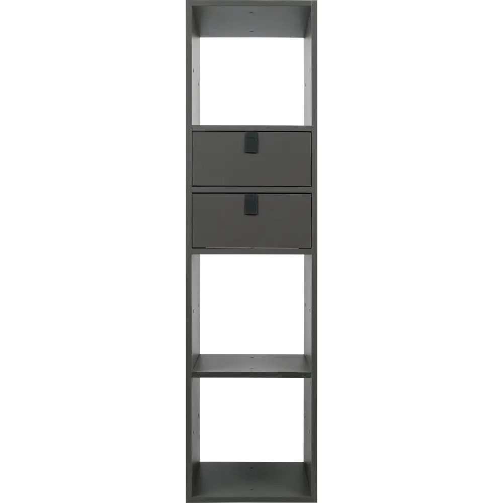 Стеллаж Spaceo KUB 4 секции 36x139x31.5 см ЛДСП цвет графит 82731872 STLM-2103032  - Вид №6