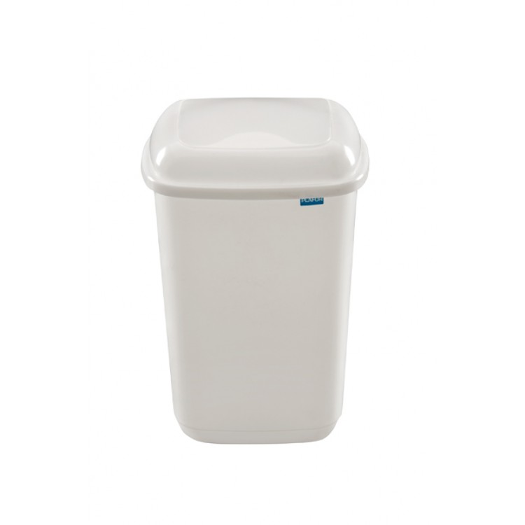 610-02 PLAFOR Белое ведро с плавающей крышкой 28 л. Натуральный 