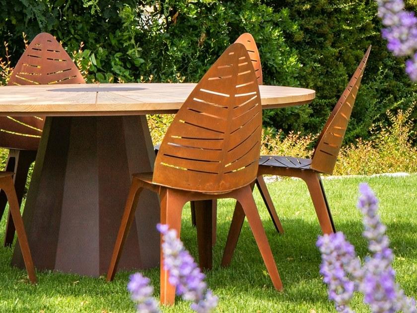 TrackDesign Круглый садовый стол из стали Corten ™  Tt0658000  - Вид №2