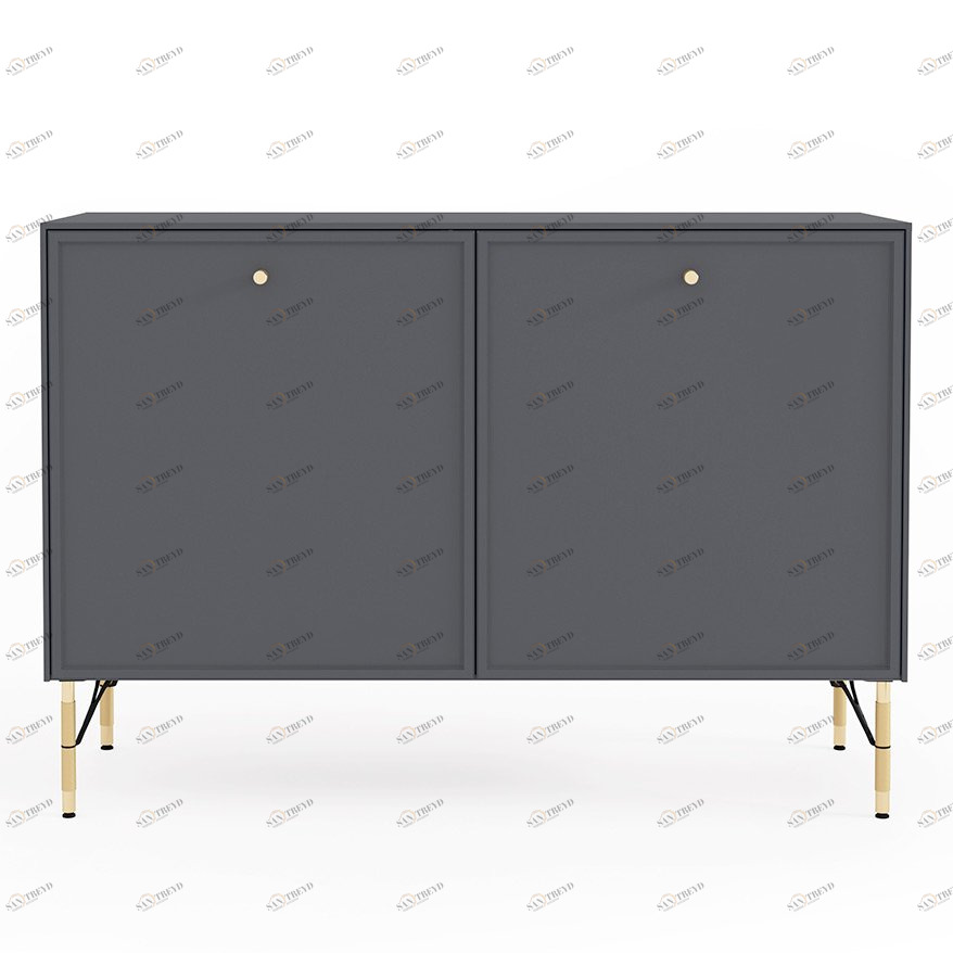 Комод длинный с металлическими ножками темно-серый Moon BRAGIN DESIGN ДИЗАЙНЕРСКИЕ, MOON 00-3862423 Серый 