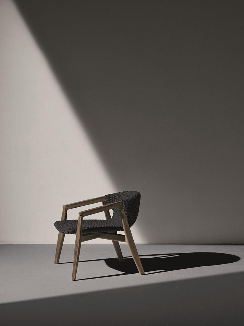 Ethimo Садовое кресло из синтетической ткани с подлокотниками Knit Knitpo01 - Вид №11