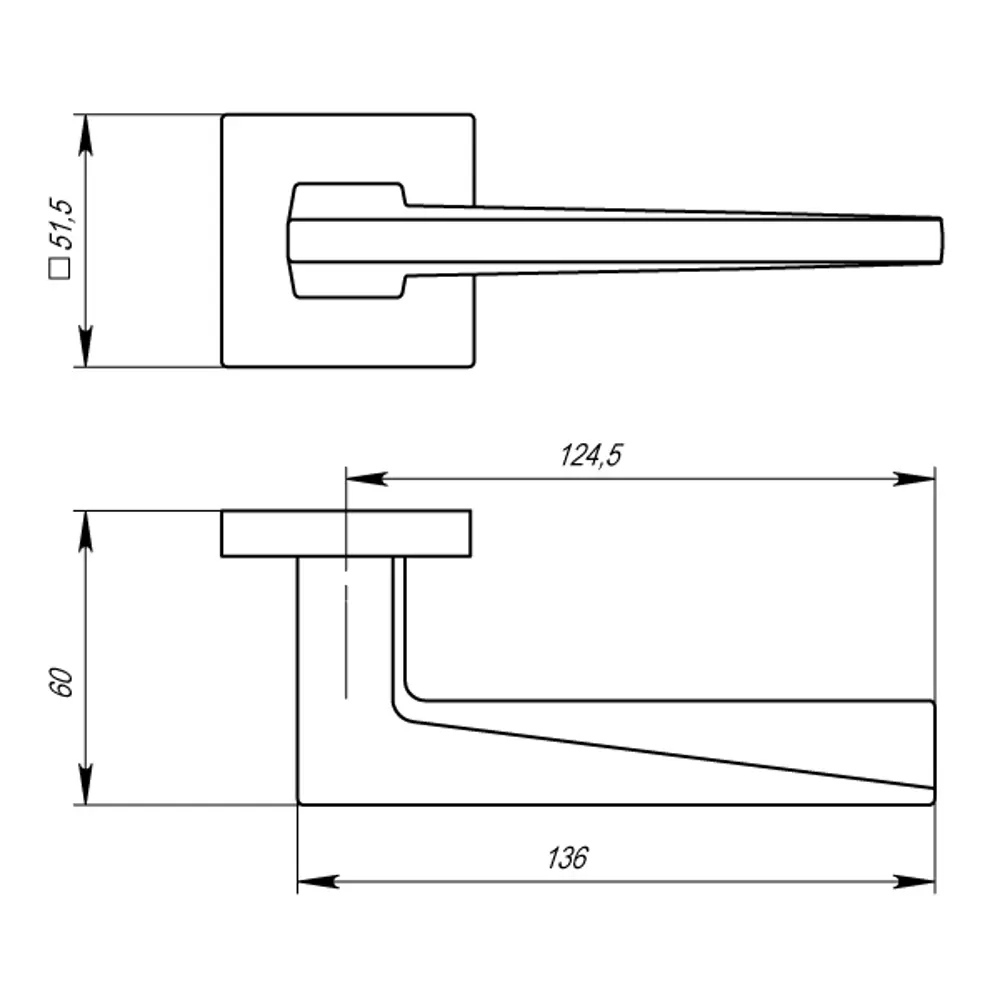 Дверные ручки Armadillo K.USS52.Mori BPVD-77, без запирания, цвет вороненый никель STLM-2129382 - Вид №2