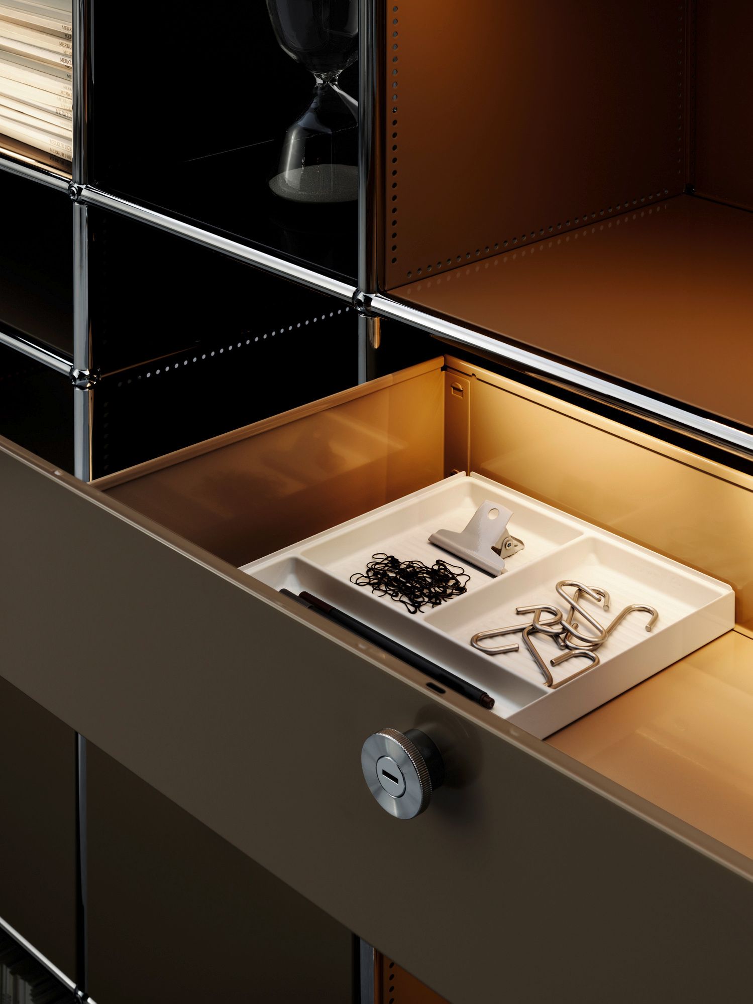 Модульная полка с освещением USM USM Haller E ARCH-00137296 - Вид №10