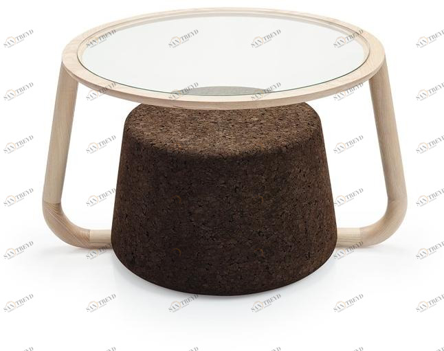 BlackCork Круглый журнальный столик из пробки Ypsilon sun-id-1491517