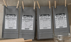 10614460 KAY DEE DESIGNS Полотенце кухонное Kay Dee Designs "Рецепты" (серый фон) Ткань