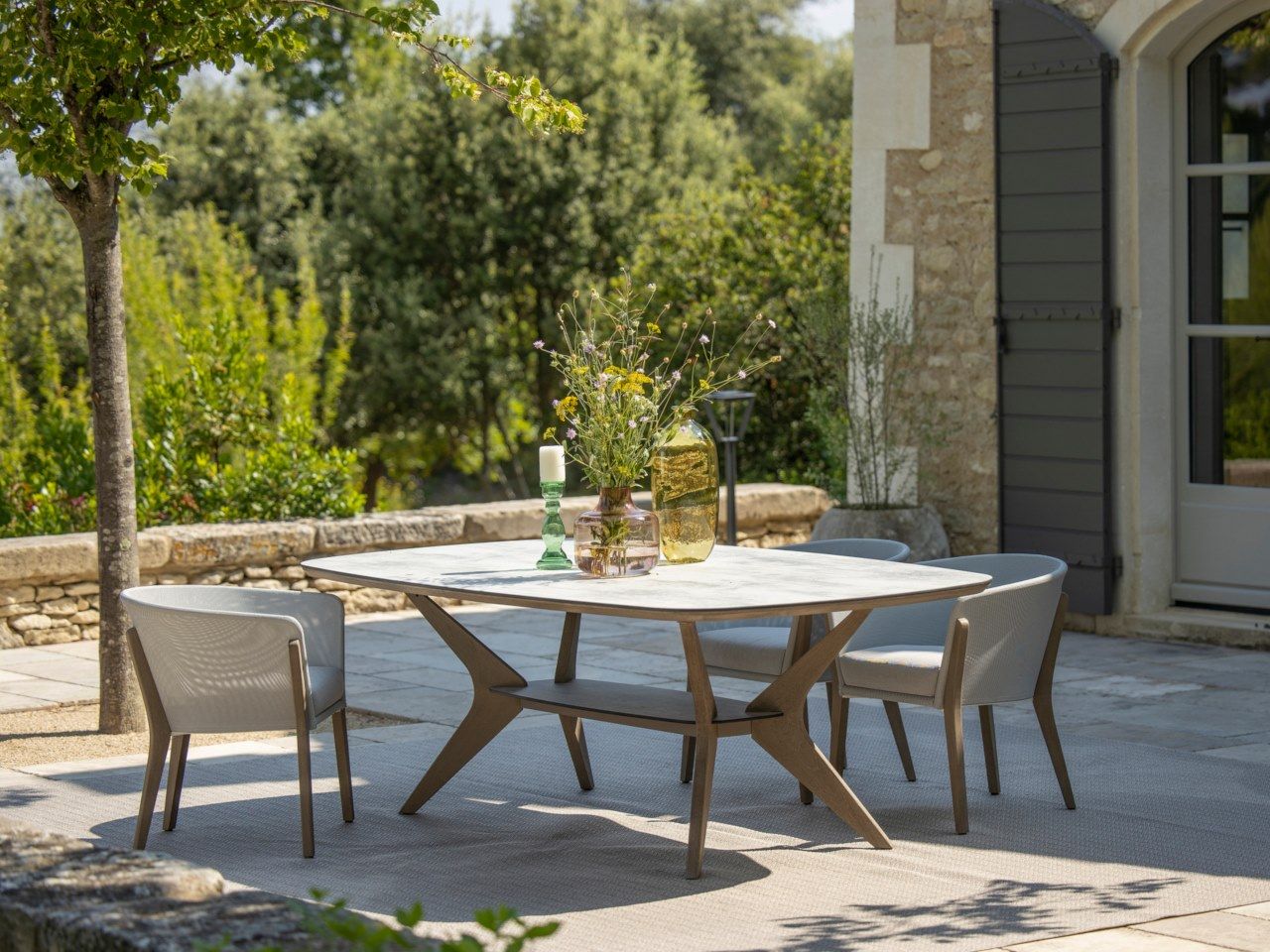 Тканевый мягкий садовый стул с подлокотниками Les Jardins® ARCH-00096232 - Вид №3