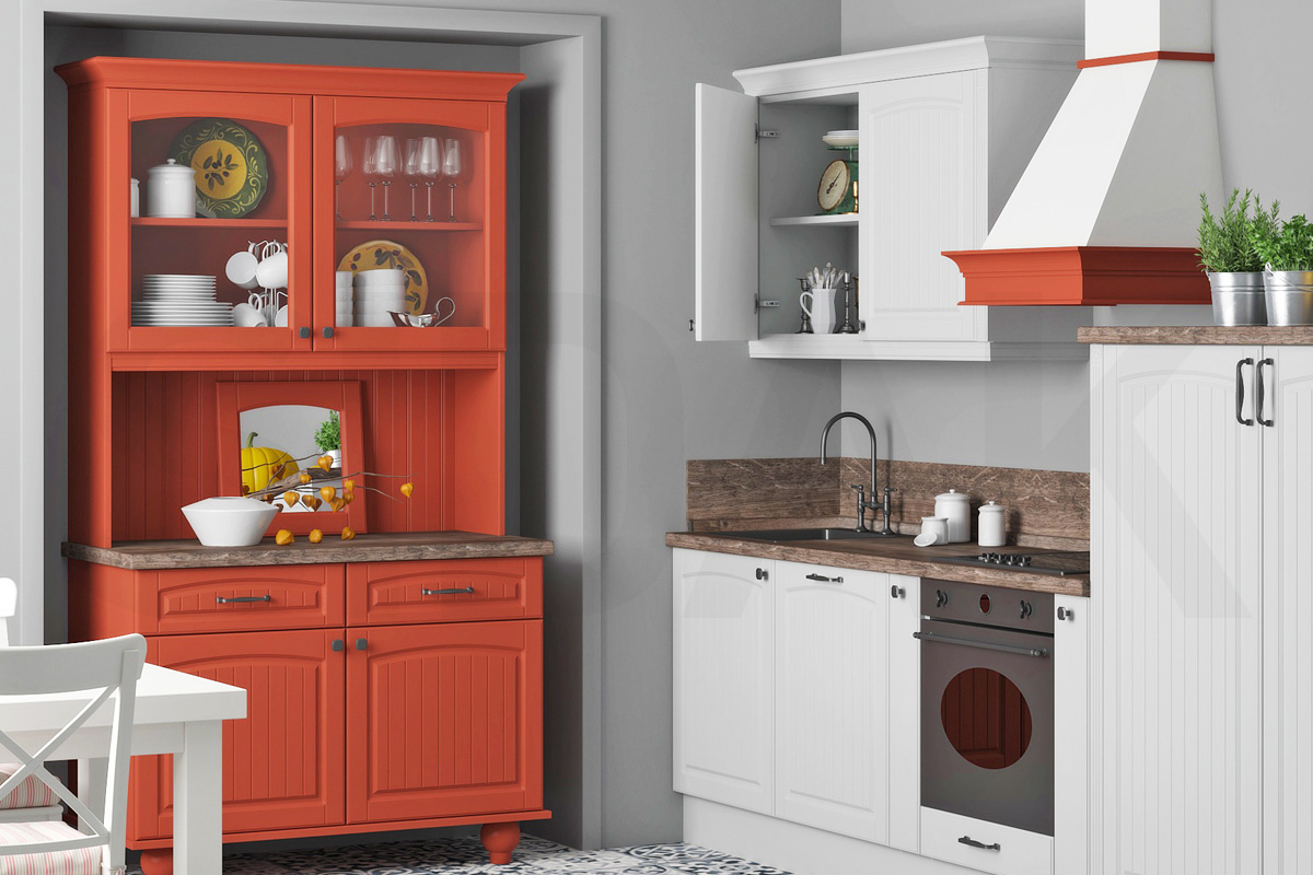 Фасады для кухни Кантри Фрезеровка «Арка сложная» Венге №101 SIDAK SIST2606-48 - Вид №1