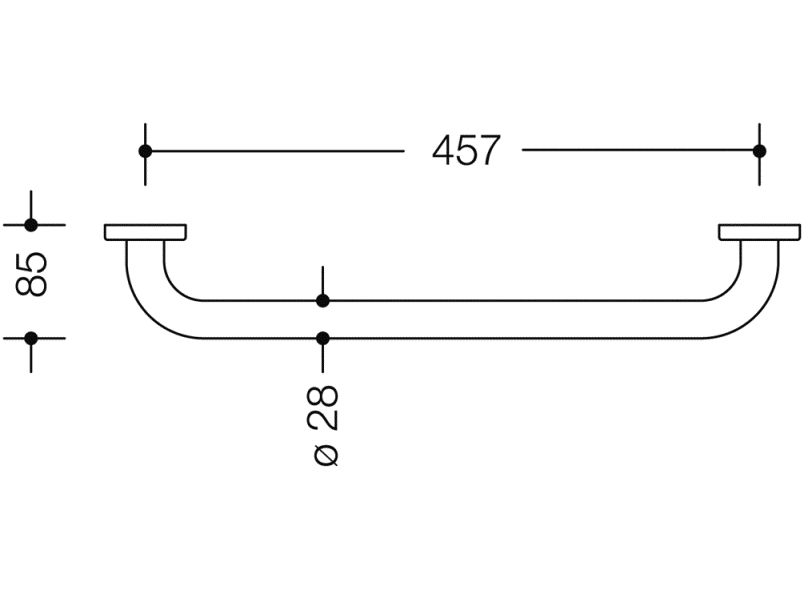 477.30D200 Полотенцедержатель Active+ HEWI Serie 477/801  - Вид №3