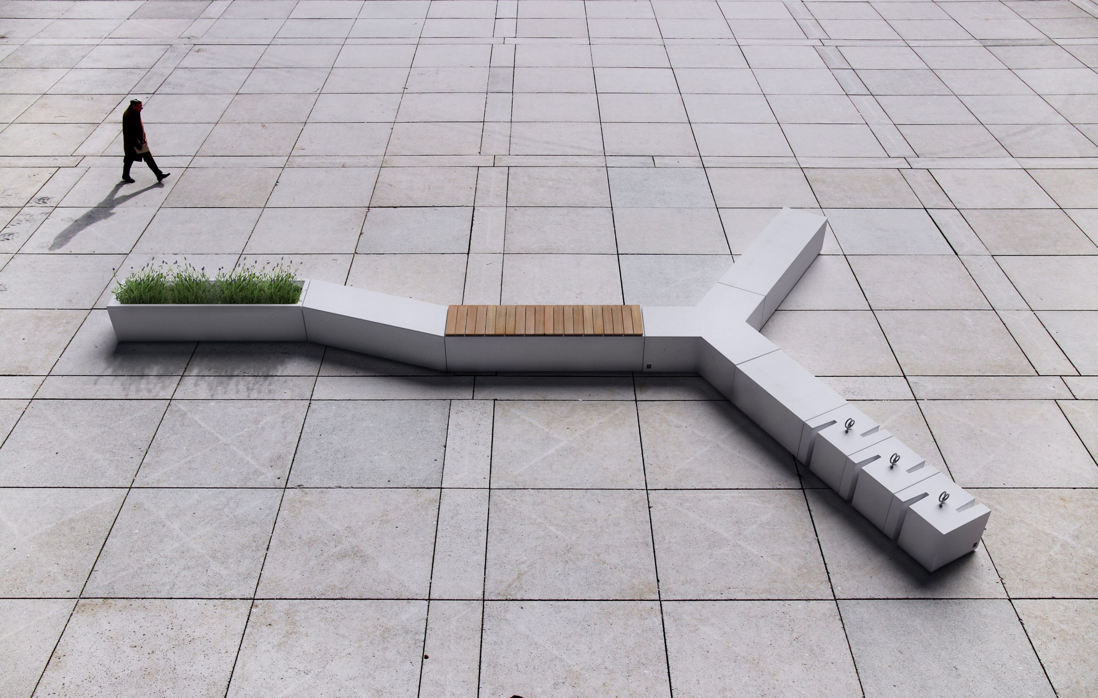 Модульная бетонная скамья без спинки SIT Box to Box ARCH-00051490 - Вид №5
