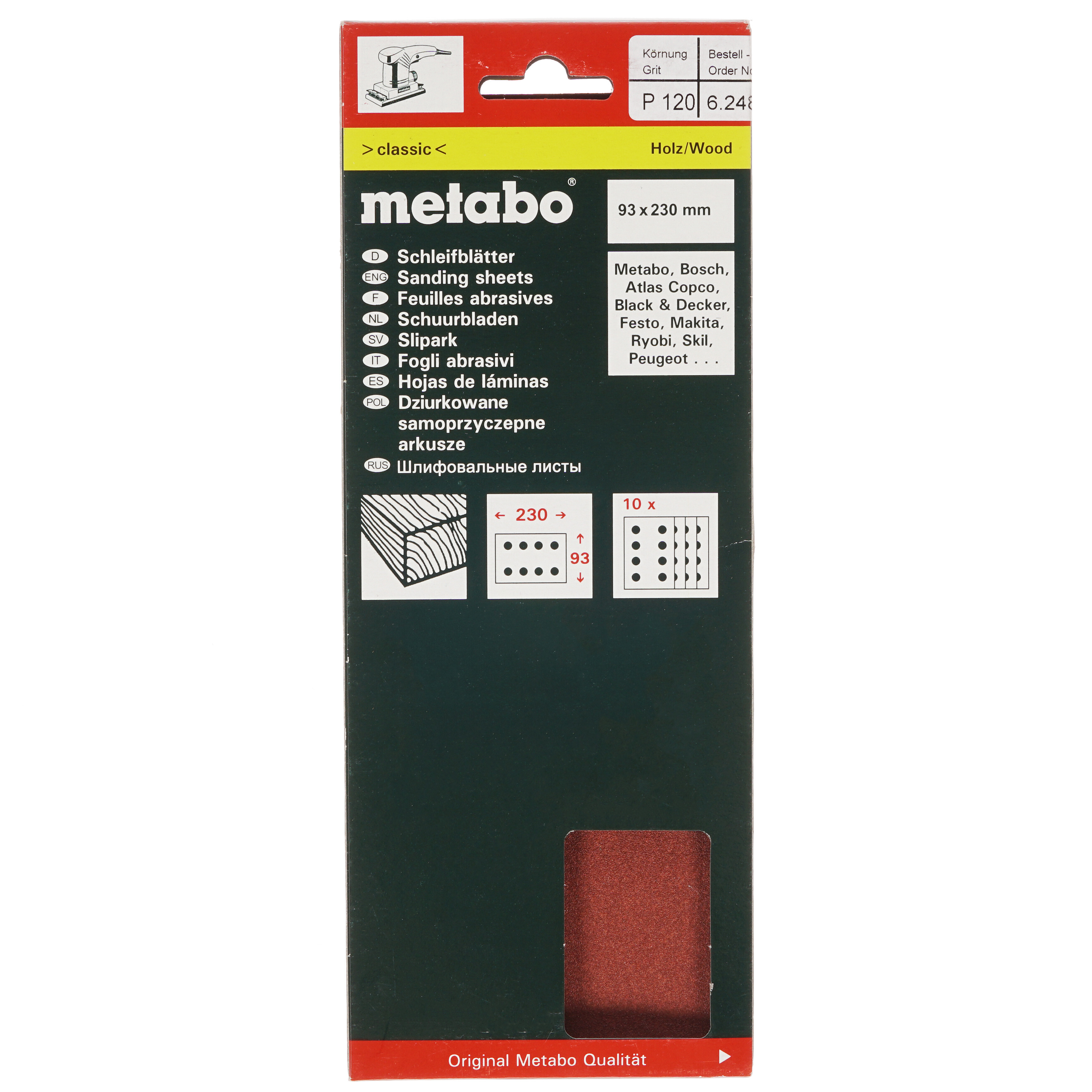 Шлифовальный лист Metabo 624830000 1151229 STDN-0084287
