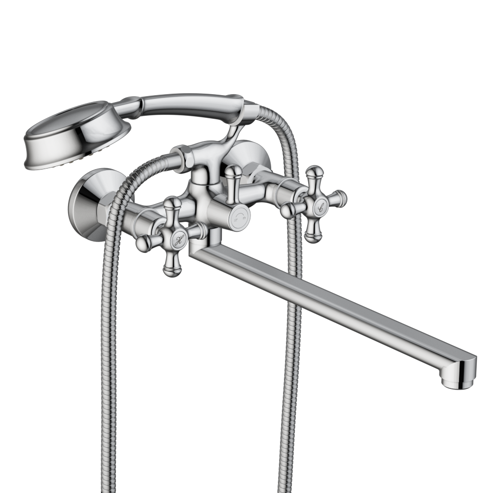 239500000 смеситель для ванны/душа с длинным изливом душ.гарнитуром шт Damixa Retro