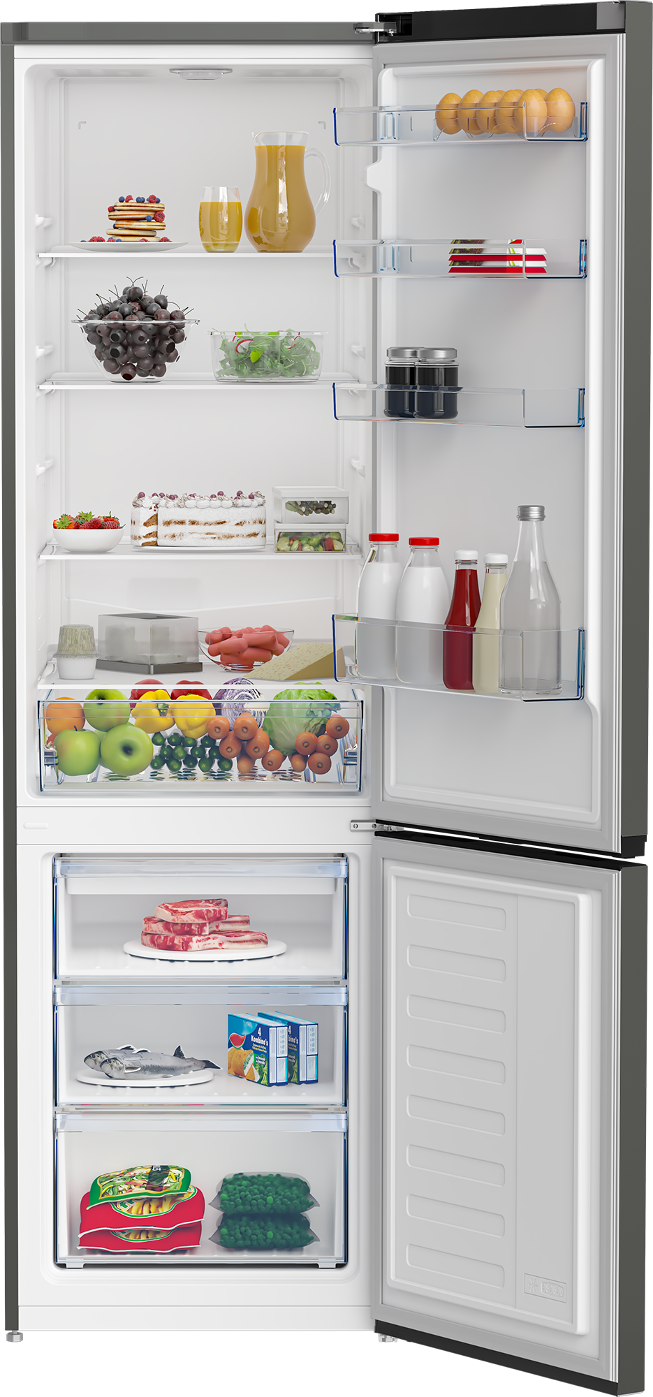 9172490 Холодильник с морозильником   Beko B1RCSK402G серый STDN-0071356 - Вид №1