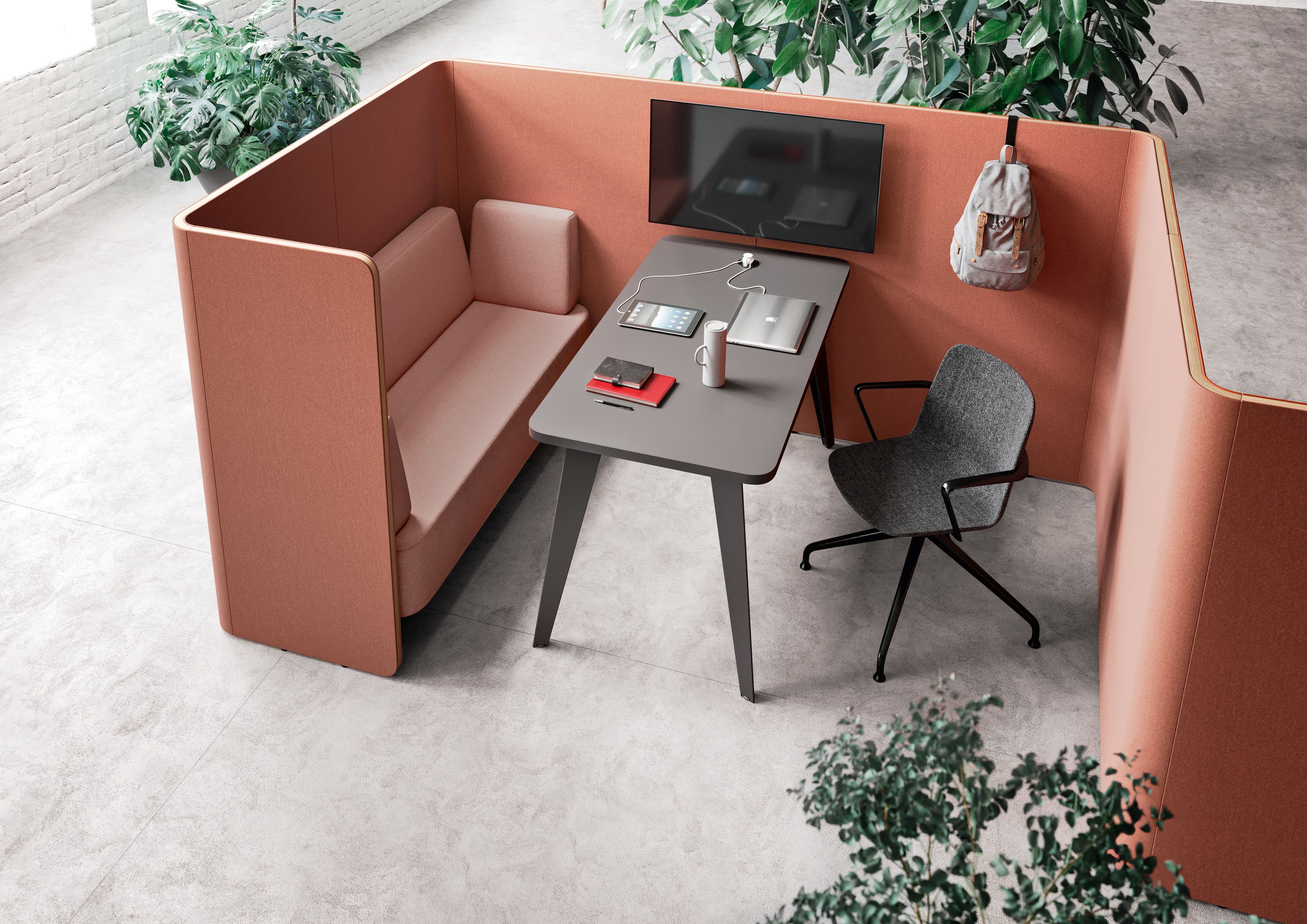 Отдельно стоящая офисная перегородка из ткани Martex ядро ARCH-00080474 - Вид №8