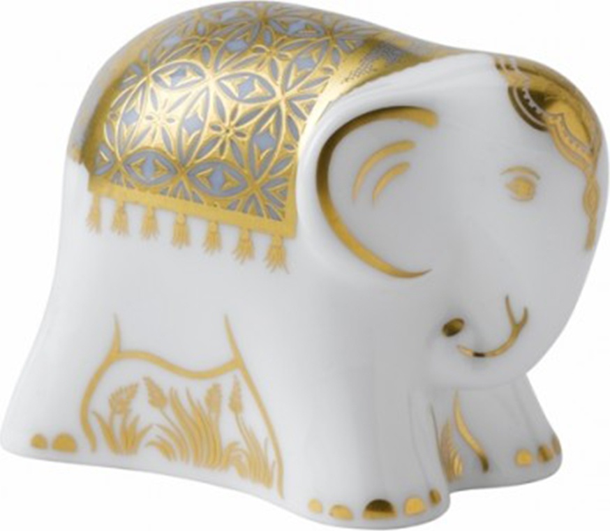 10545646 Royal Crown Derby Пресс-папье Royal Crown Derby "Слоненок" 5,5см (голубой) Фарфор костяной 