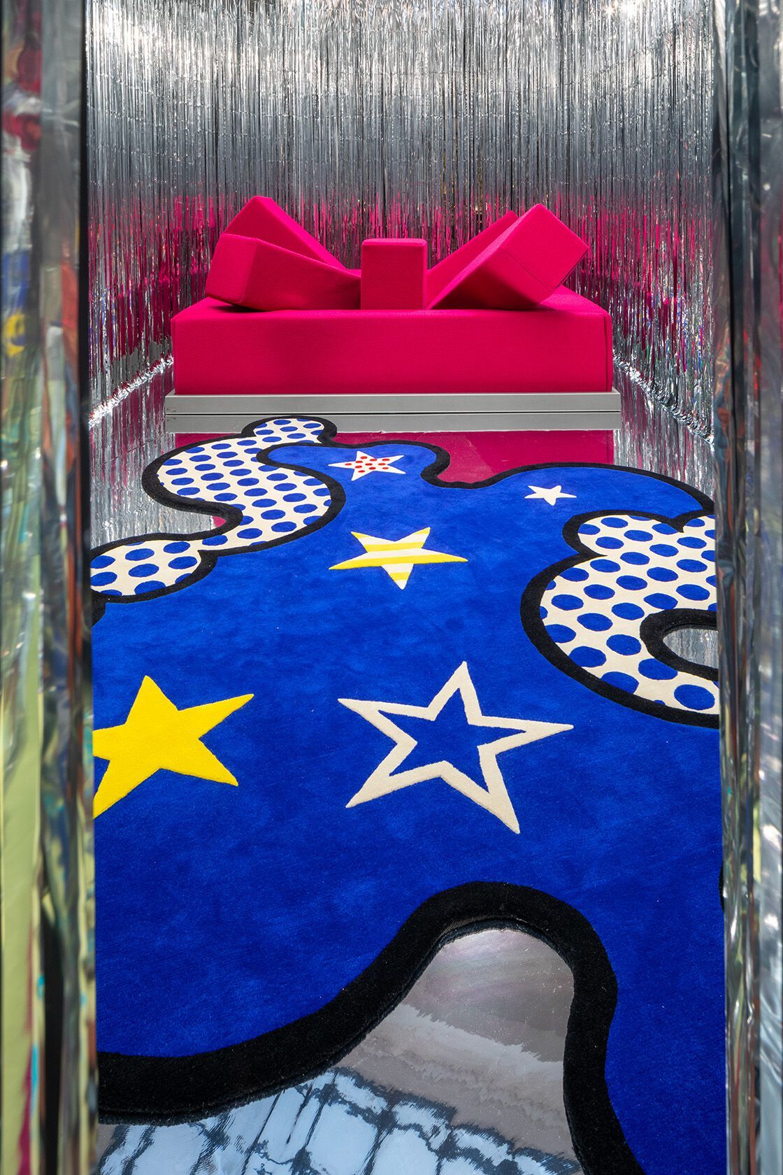 Шерстяной ковер ручной работы Poltronova бабочка, луг и небо ARCH-00025173 - Вид №4