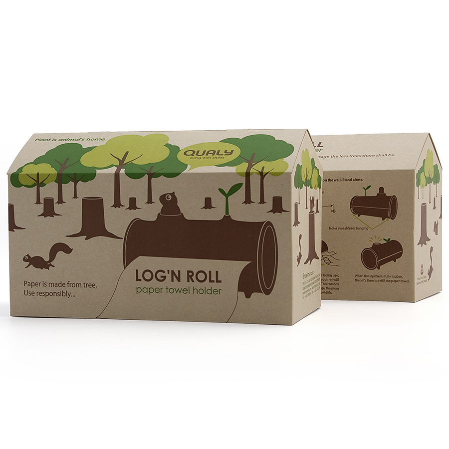 QL10074 Держатель для бумажных полотенец log&roll Qualy  - Вид №9