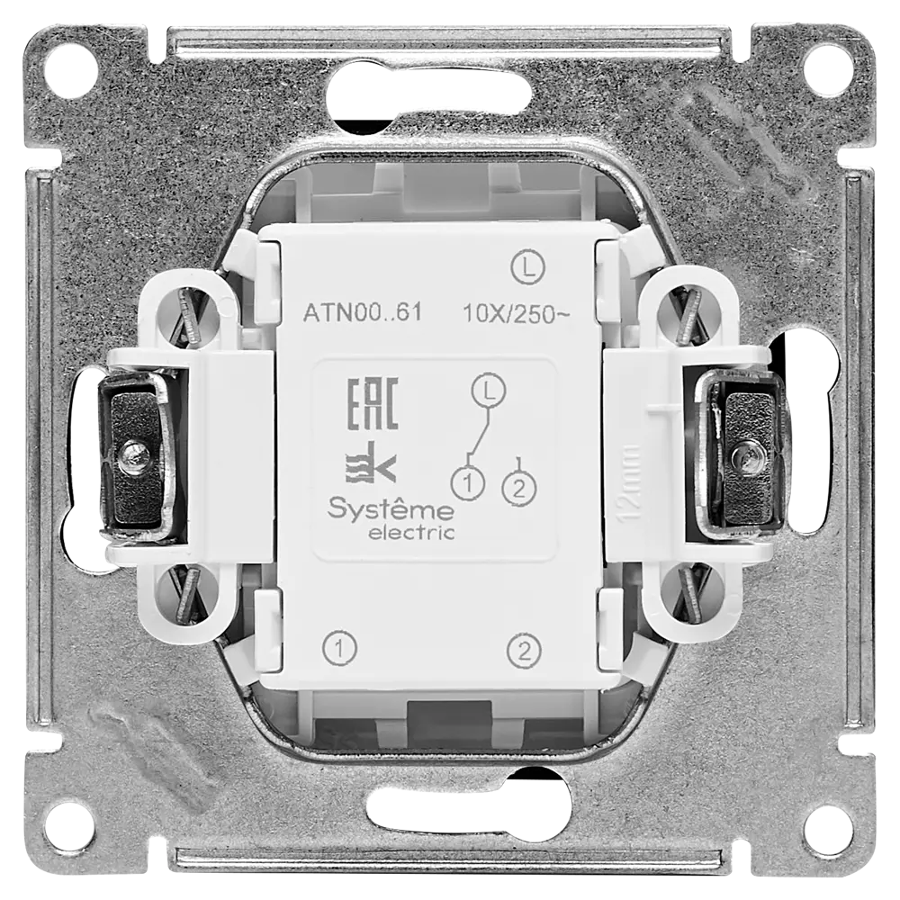 Переключатель встраиваемый Systeme Electric AtlasDesign 1 клавиша цвет жемчужный 89457372 STLM-2104917 - Вид №2
