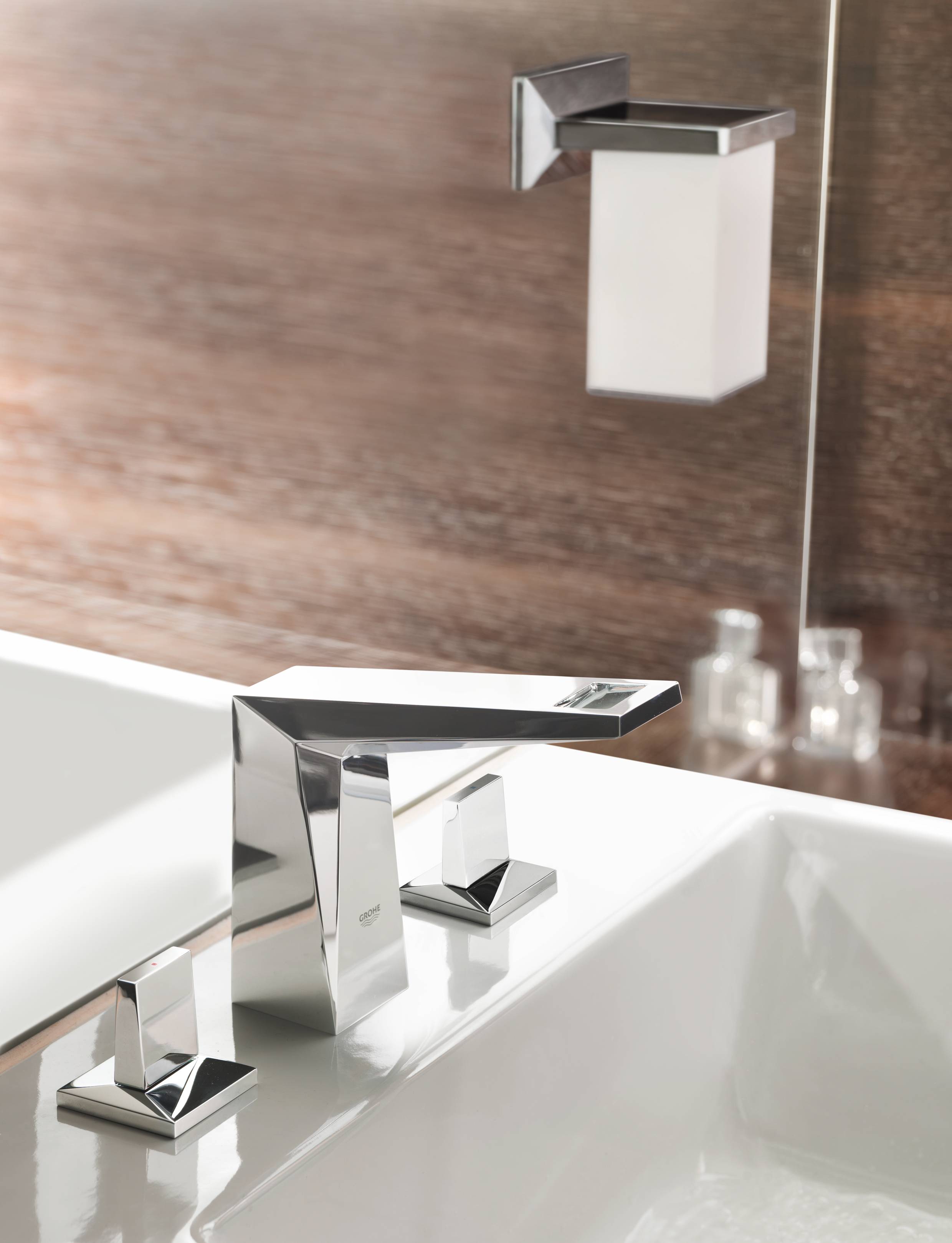 Стакан для зубных щеток с держателем GROHE Allure Brilliant, хром (40493000) - Вид №1