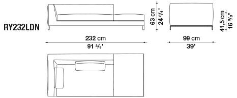 B&B Italia Модульный угловой диван из ткани Ray sun-id-1435354 - Вид №17