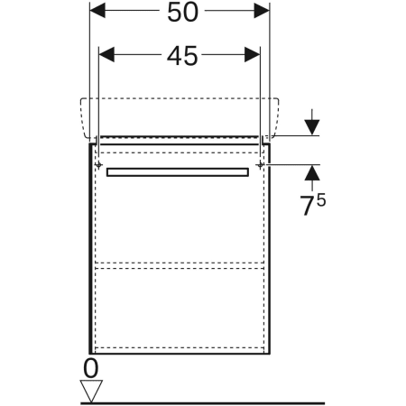 862060000 Шкафчик для раковины Geberit Renova Compact, с одной дверью Geberit  - Вид №10