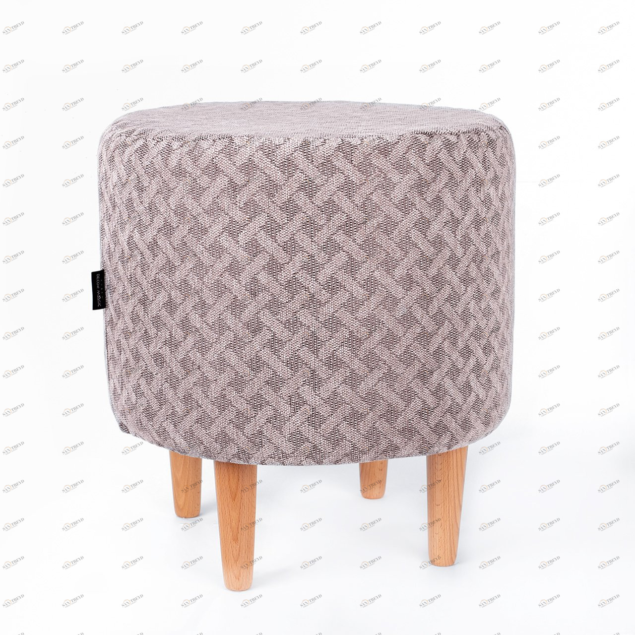 Пуфик круглый на ножках Zoom Cross Cocoa ARBEN DECOR MAGIC ZOOM 00-3833294 Бежевый;черный 