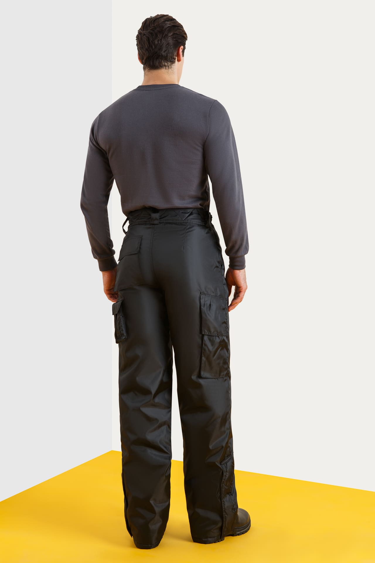 65000 Брюки непромокаемые зимние черные  Зимняя спецодежда  размер 48-50/170-176  - Вид №3