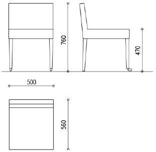 COLLI CASA Стул с обивкой из ткани на колесиках Cortina sun-id-1439209 - Вид №8