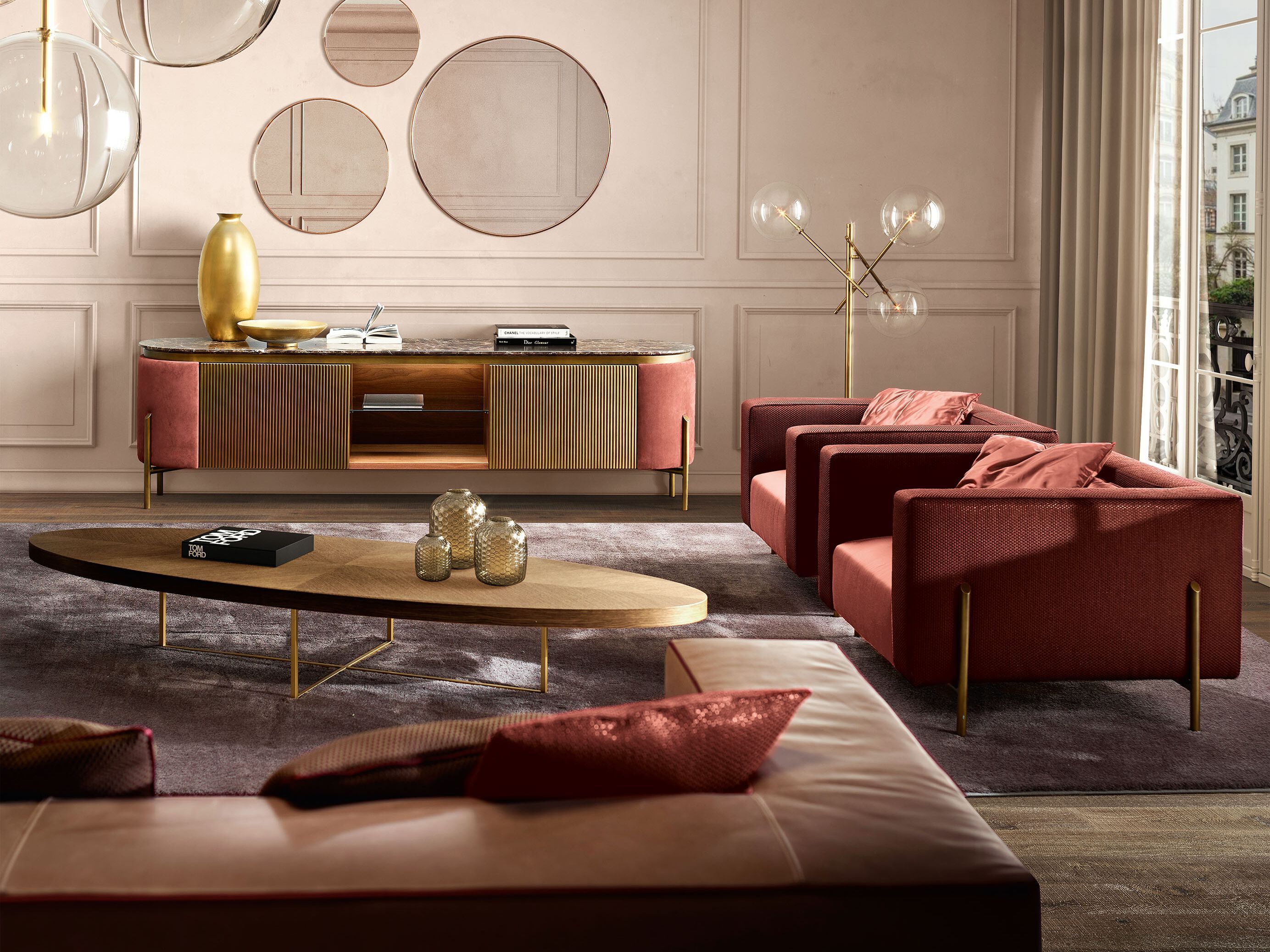 Кожаное кресло с подлокотниками Former In Italia ARCH-00109882