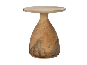 Круглый журнальный столик из массива дерева