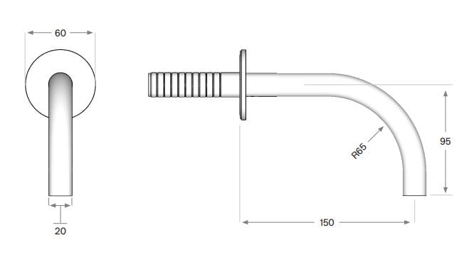 Настенный смеситель для раковины из нержавеющей стали с 3 отверстиями COCOON Maison ARCH-00121384 - Вид №5