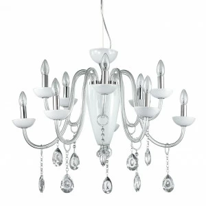 Люстра дизайнерская Opposite белая, хром Camelia SP11 IDEAL LUX ДИЗАЙНЕРСКИЕ, CAMELIA BIANCO 057275 Белый