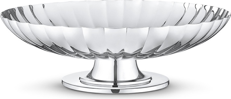 10661444 Georg Jensen Блюдо на ножке Georg Jensen "Бернадот" 28см Сталь нержавеющая 