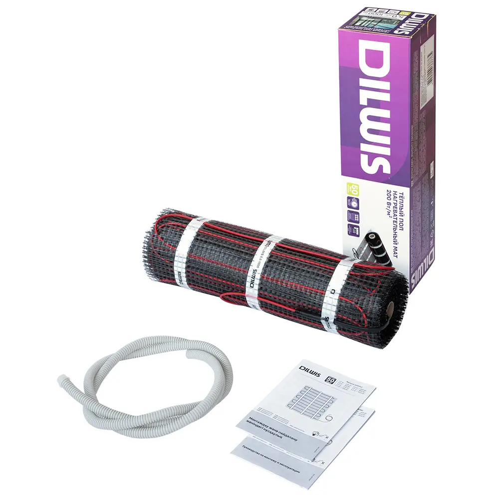 DILWIS Нагревательный мат для системы теплого пола 3 м² 600 Вт 89398476 STLM-1398403