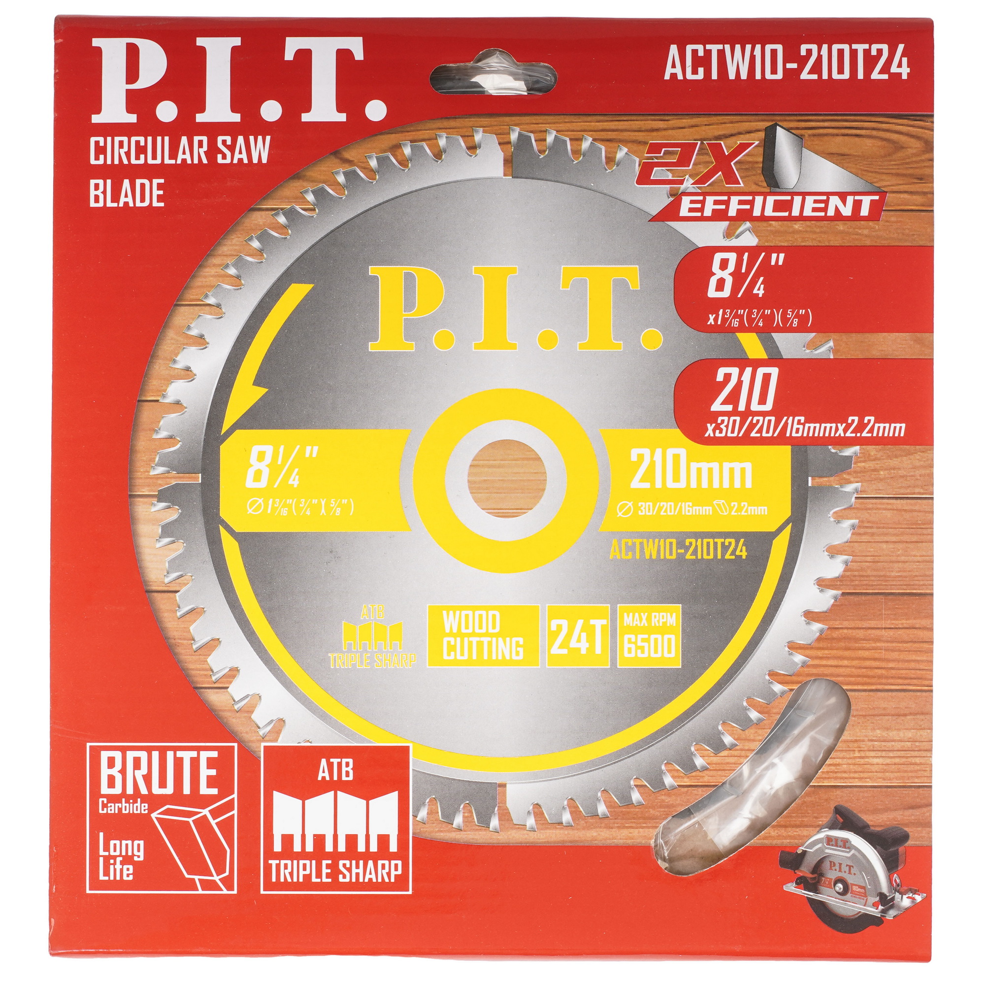 Диск пильный P.I.T. ACTW10-210T24 9196789 PIT STDN-0077539 - Вид №2