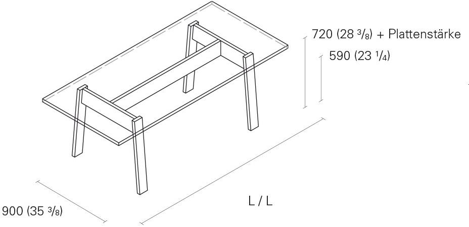 e15 Прямоугольный деревянный обеденный стол Basis sun-id-1424998 - Вид №7