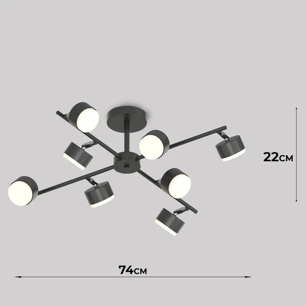 Люстра СЕМЬ ОГНЕЙ Грет - 8-рожковая потолочная в стиле лофт 89421930 STLM-1566232 - Вид №10