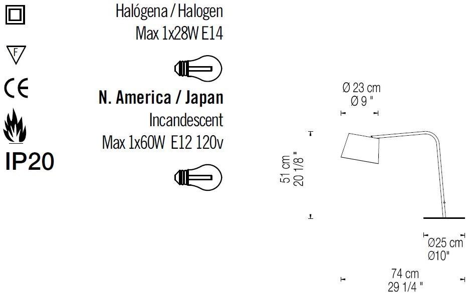 fambuena Настольная лампа Excéntrica 9051 - Вид №4