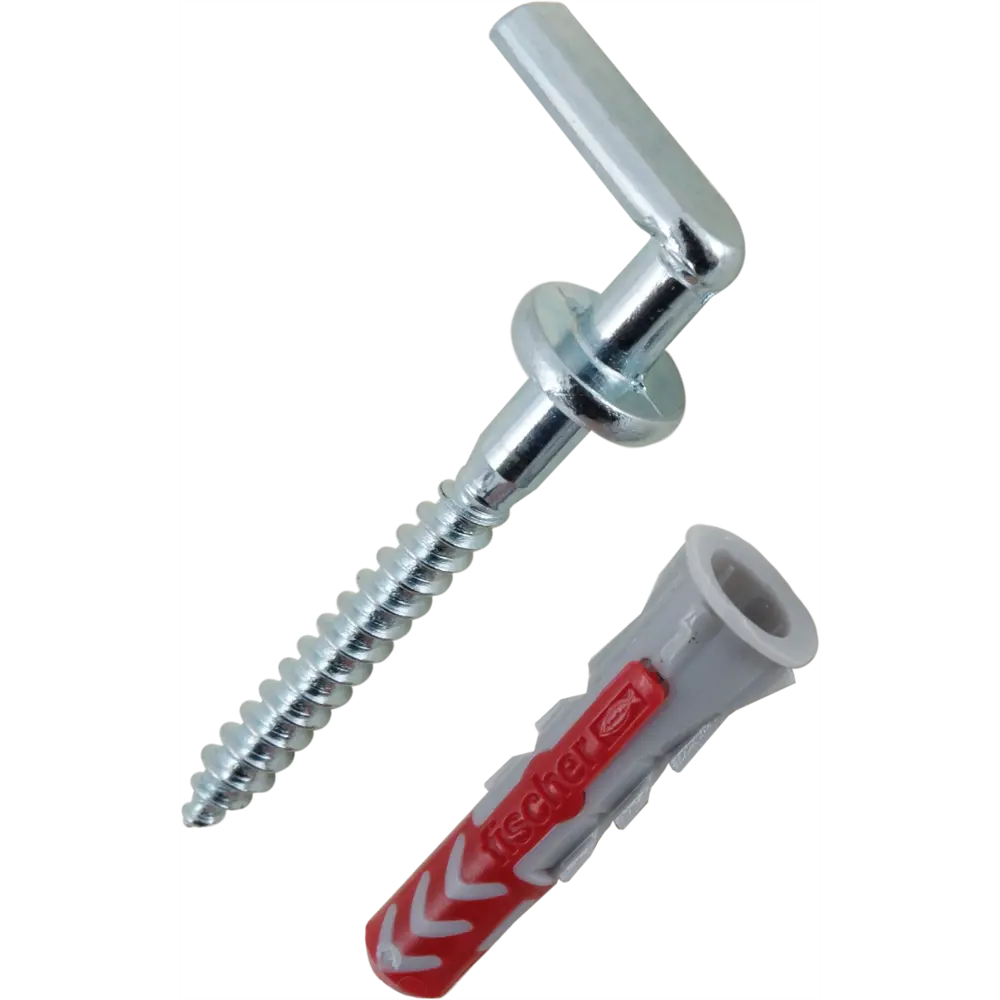 Дюбель для всех типов стен DuoPower 5x25 мм крюк прямой цвет серый/красный 8 шт FISCHER STLM-2105276 - Вид №1