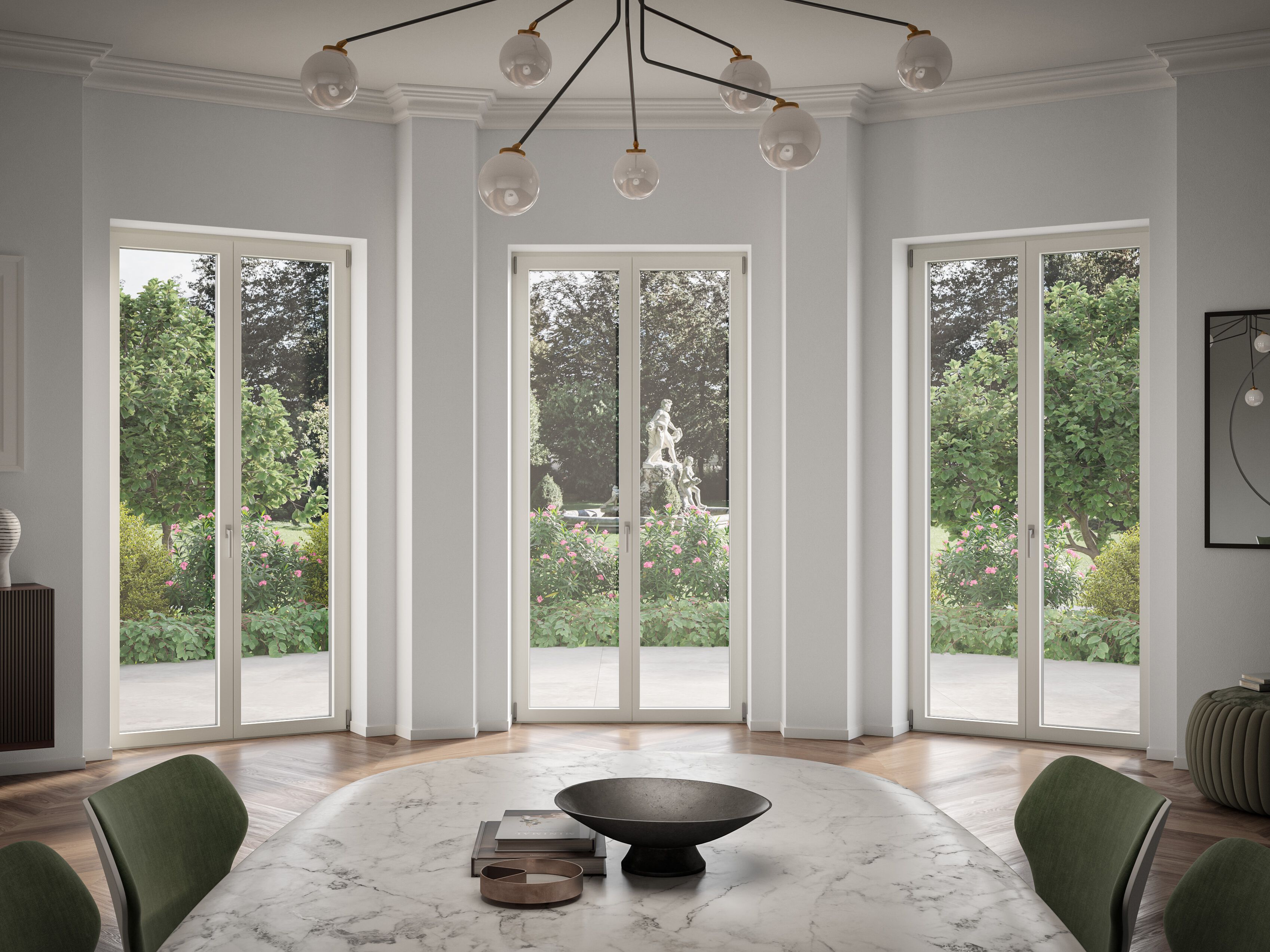 Алюминиевая створчатая дверь-окно Oknoplast алюминий ARCH-00043514