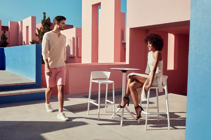 VONDOM Барный стул из полипропилена с подставкой для ног Africa sun-id-1492072 - Вид №9