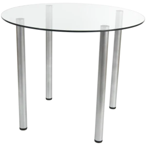 Стол кухонный круглый Delinia Версаль 4 персоны 90x90 см стекло 82432880 STLM-2127929